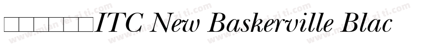 思源黑體加粗ITC New Baskerville Black Reg字体转换